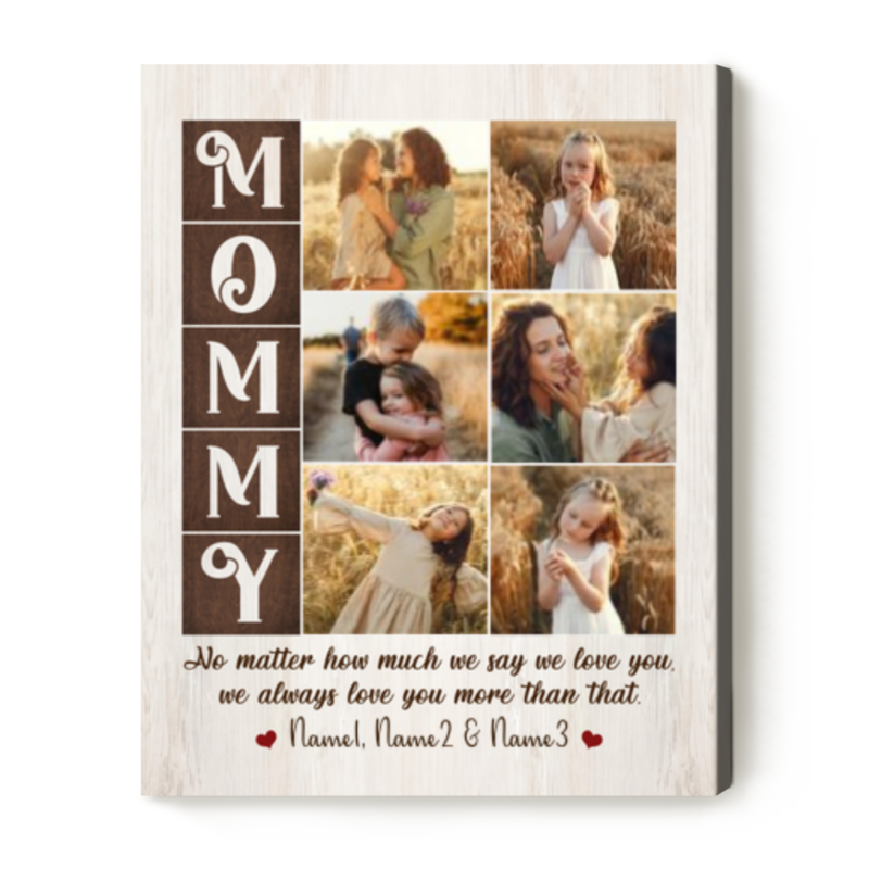 Mother's Day Gifts Personalized, Custom Mommy Photo Print, Mom Collage Gifts, Birthday Present For Mom, Special Present For Mother
