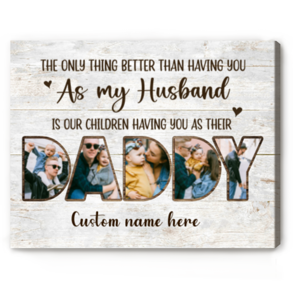 Father’s Day Gifts For Husband, Daddy Picture Collage Canvas Print, New ...