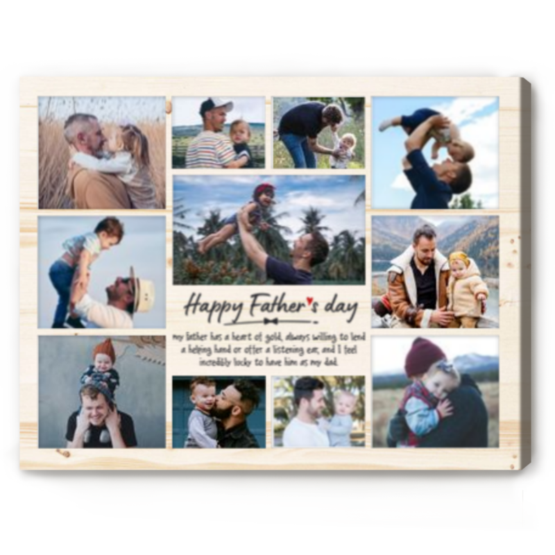 Personalized Happy Father's Day Photo Collage