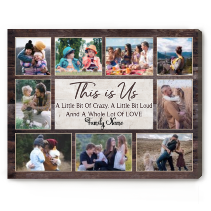 Personalized This Is Us Picture Collage Canvas, Custom Family Photo Gifts, Family Keepsake
