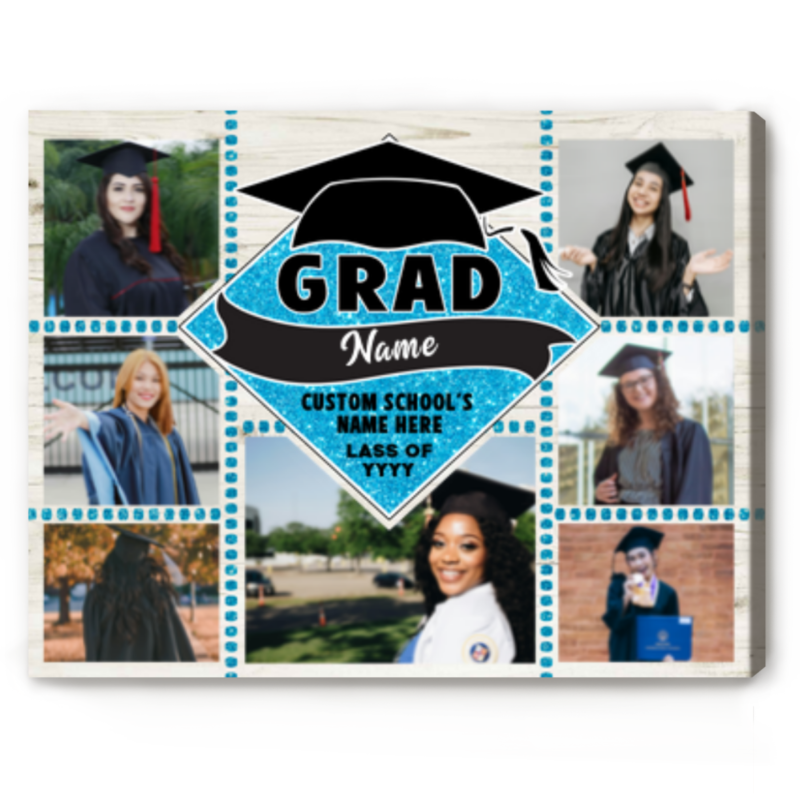 Custom Picture Collage Canvas For Graduation, Creative Graduation Gifts, Graduation Gifts For Best Friend, Personalized Gift For Graduate