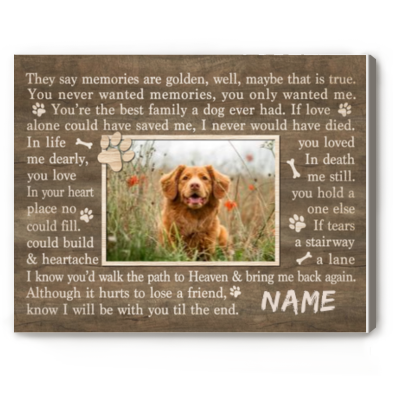 Custom Memorial Canvas For Loss Of Dog, Bereavement Gifts For Loss Of Pet, Personalized Pet Memorial Gift, Pet Sympathy Gifts