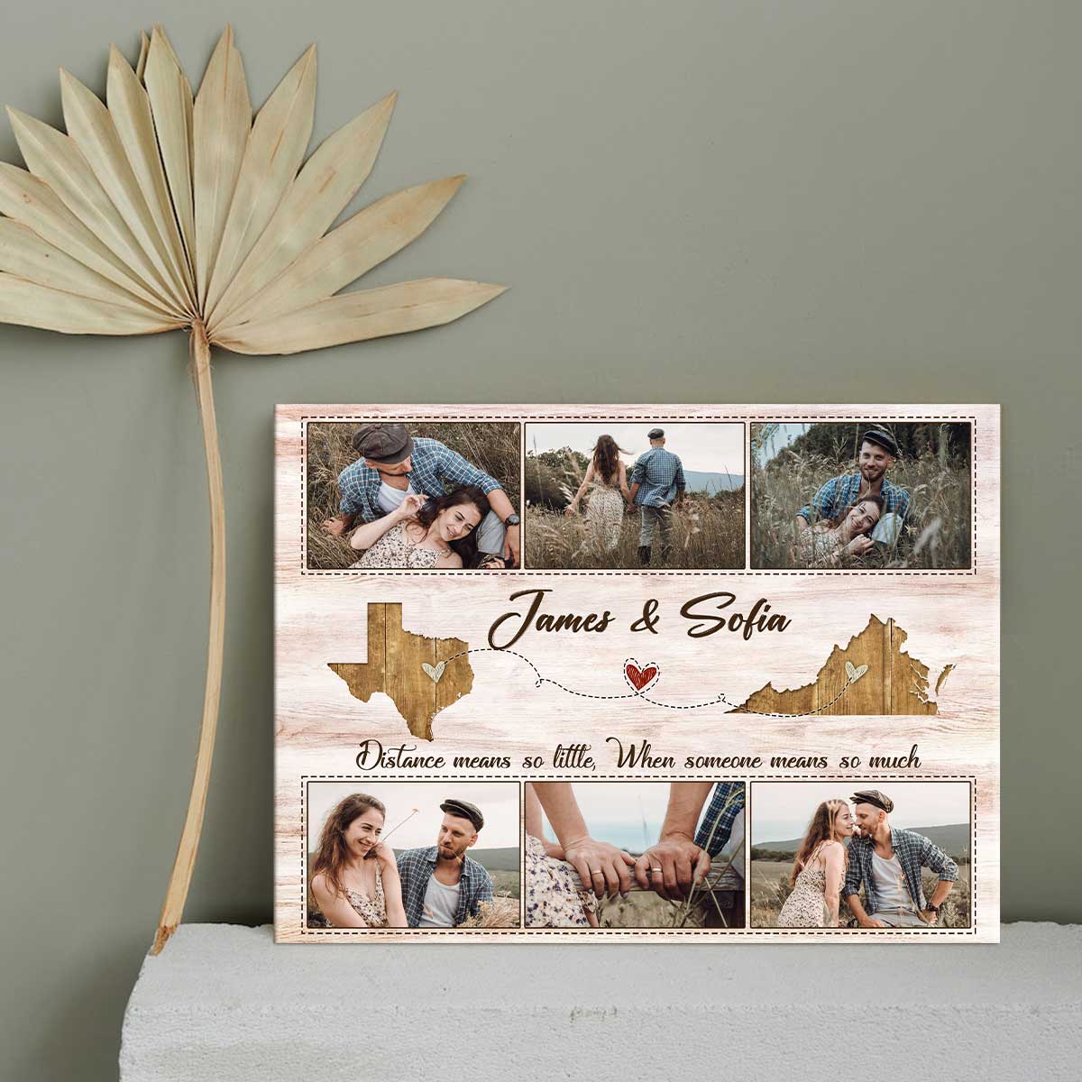 Personalized Valentines Gifts For Long Distance Couples, Custom