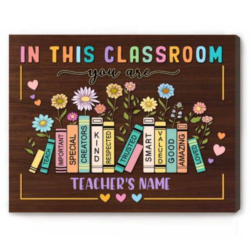 Custom Teacher Sign For Classroom, Back To School Gifts 2026, Teacher Appreciation Gifts, Inspirational Classroom Decor