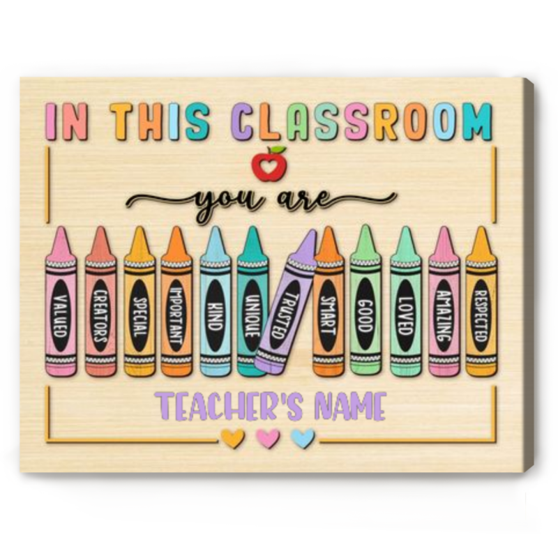 Custom Teacher Welcome Sign For Classroom, Teacher Back To School Gifts, Teacher Name Gifts, In This Classroom Sign Decor