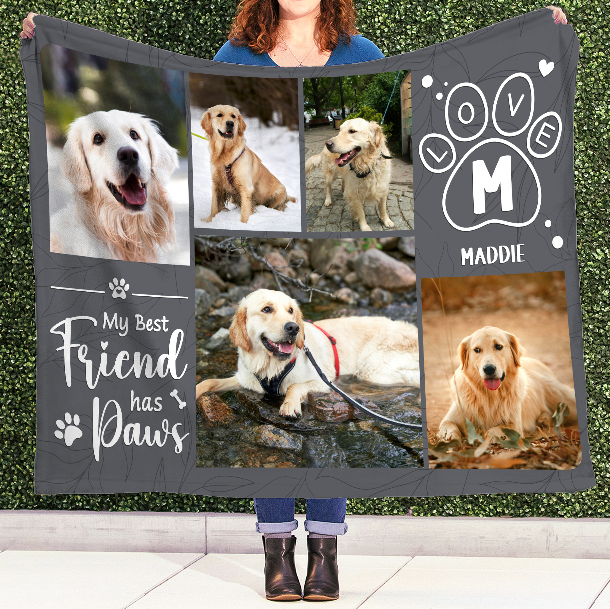 thumbnail image 2 of Custom Pet Photo Printed Blanket Your Picture Dog Cat Pet Throw Rug Bedding Gift | UK 2 of 9