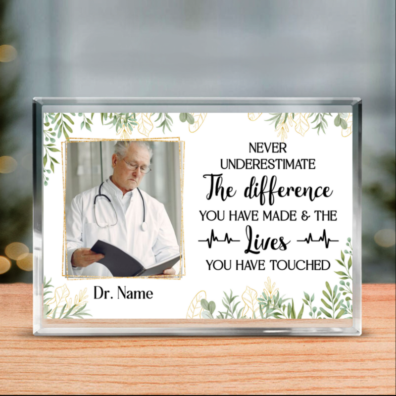 Personalized Thank You For Doctor Acrylic Plaque, Doctor Retirement Gifts, Custom Doctor Appreciation Gift, Doctor Christmas Gifts
