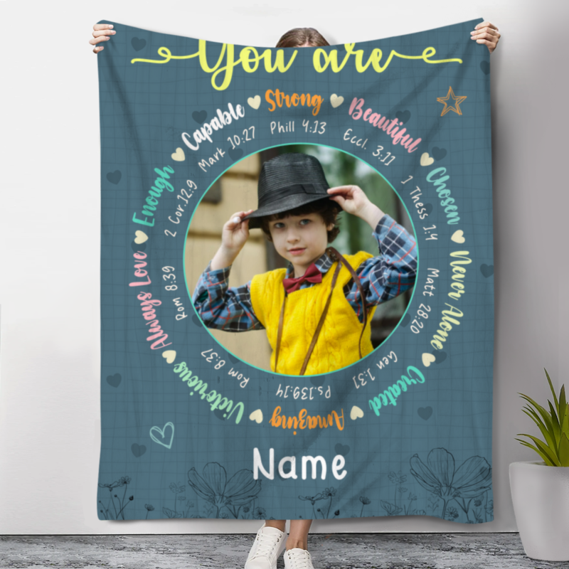 You Are Custom Blanket With Picture, Personalized Gifts For Son, Birthday Christmas Gifts For Boys