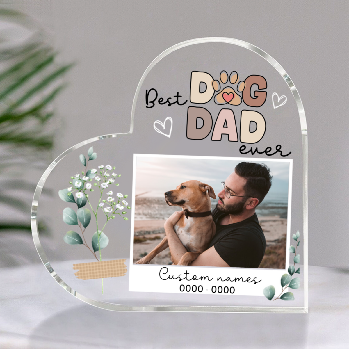 Best Dog Dad Ever Custom Acrylic Photo Block, Personalized Dog Dad — free download