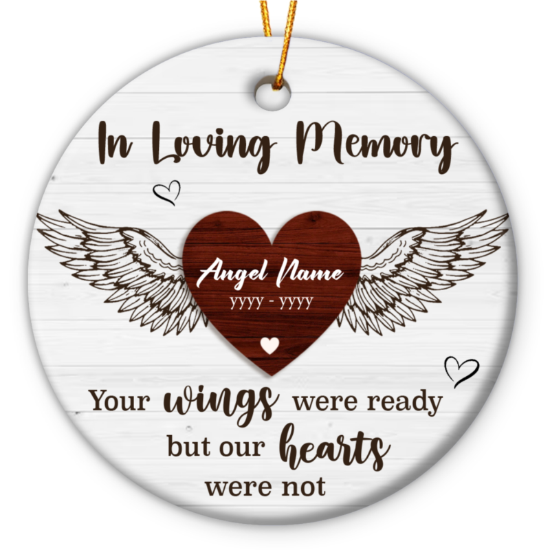 Personalized Memorial Ceramic Ornament, Custom Photo Christmas Ornament, Loss of Mother Gift, Sympathy Gift, Remembrance Gift