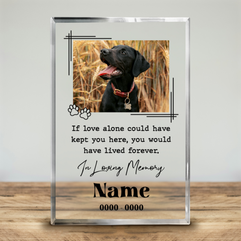 Custom Photo Acrylic Block For Dog Passed Away, Personalized Dog Memorial Plaque With Photo, Pet Loss Keepsake, Pet Memorial Gift