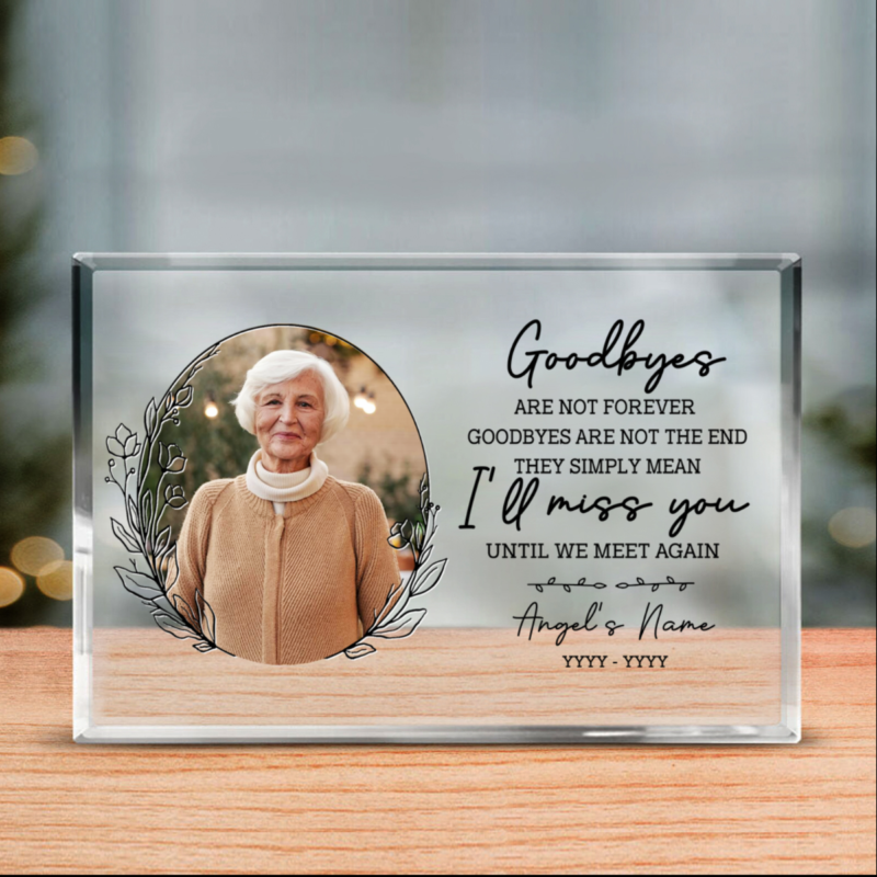 Personalized Remembrance Acrylic Block With Picture, Condolence Gift Loss Of Mom, Table Decoration For Loss Of Loved One