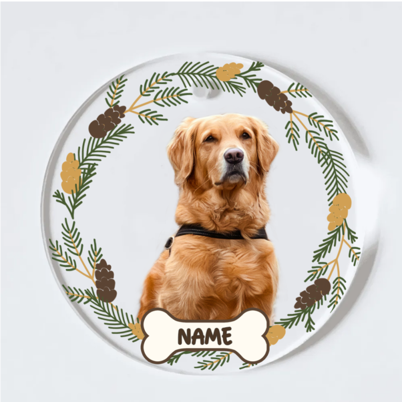 Custom Dog Acrylic Ornament Made From Photo, Dog Ornament Personalized, Pet Portrait Ornament, Christmas Gift For Dog Mom