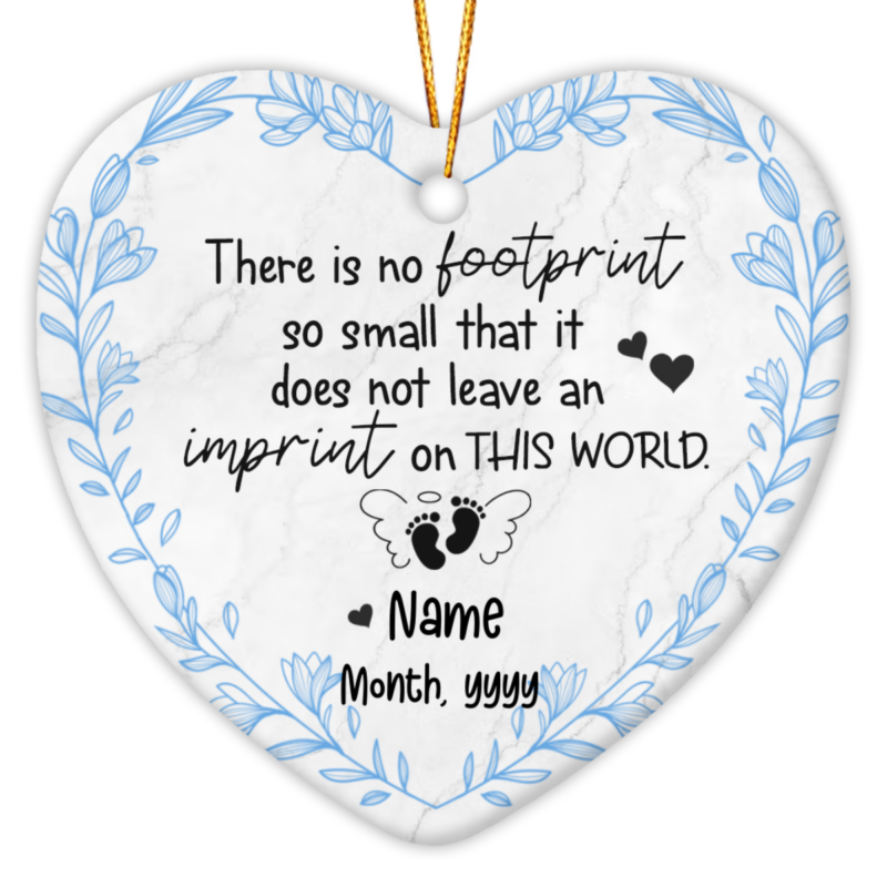 Baby Loss Personalised Memorial Heart Ornament, Miscarriage Memorial Ornament, Infant Loss Gifts, Miscarriage Gift for Mothers