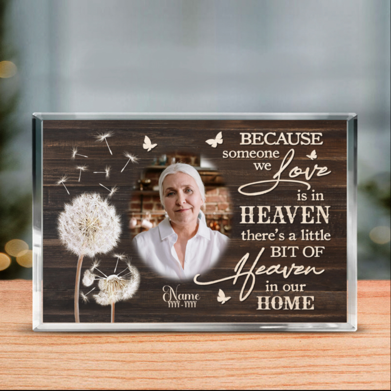 Personalized Memorial Acrylic Plaque With Photo, Condolences Gift For Loss, In Loving Memory Gift, Memorial Keepsake