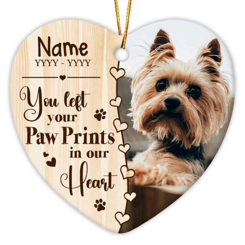 Personalized Pet Memorial Ornament Using Pet's Photo, Dog Memorial Christmas Ornament, Dog Remembrance Keepsake