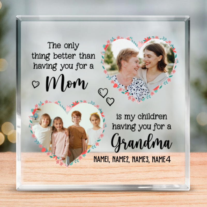 Personalized New Grandma Gift, Gifts For New Grandmothers, Pregnancy Announcement Grandma, Mom to Grandma Plaque