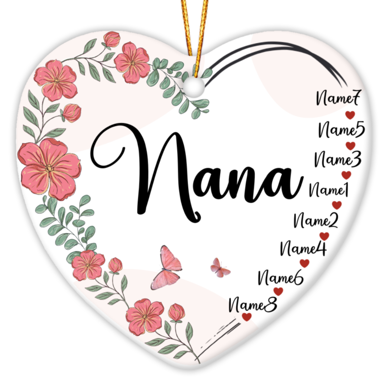 Custom Nana Ornament With Grandkids Name, Nana Gift Ideas, Nana Christmas Gifts, Granny Xmas Gifts, Christmas Presents For Grandma