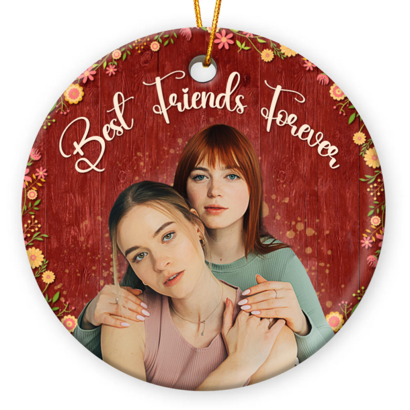 Personalized Best Friends Forever Ornament, Best Friend Christmas Keepsake, Friendship Gift for Besties