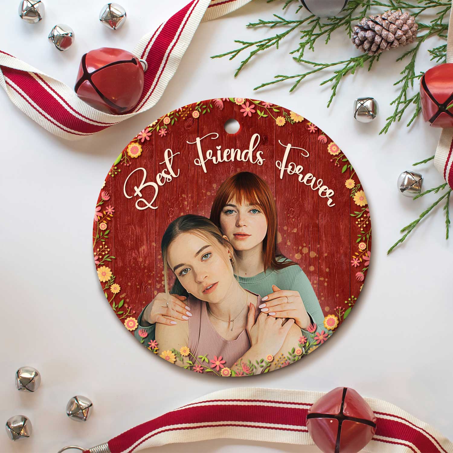Personalized Best Friend Ornament, Besties Forever Christmas Gifts