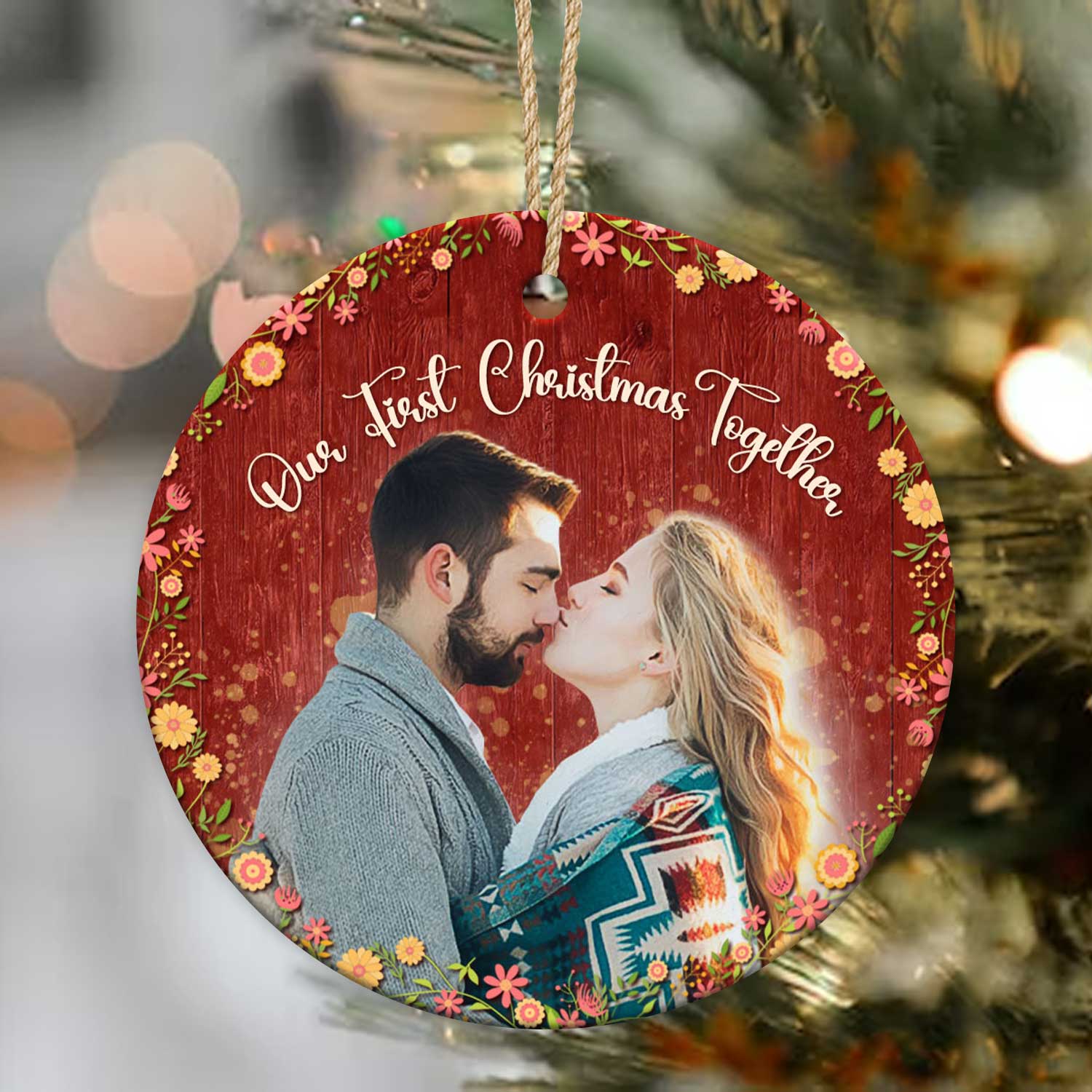 Christmas Ornaments For Couples First Christmas Together Personalized Photo  Ornament, Ceramic First Christmas Together Ornament 2025, image size:1500x1500
