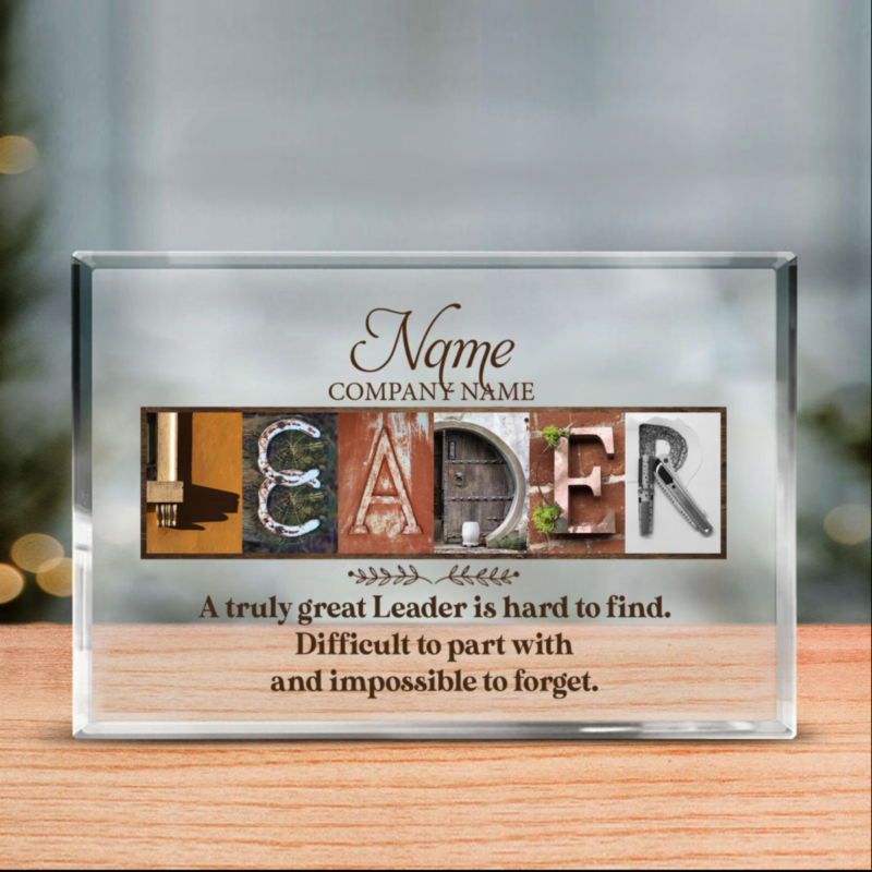A Truly Great Leader Personalized Acrylic Block, Gifts For Leadership Team, Leader Appreciation Gifts, Thank You Gift For Leader