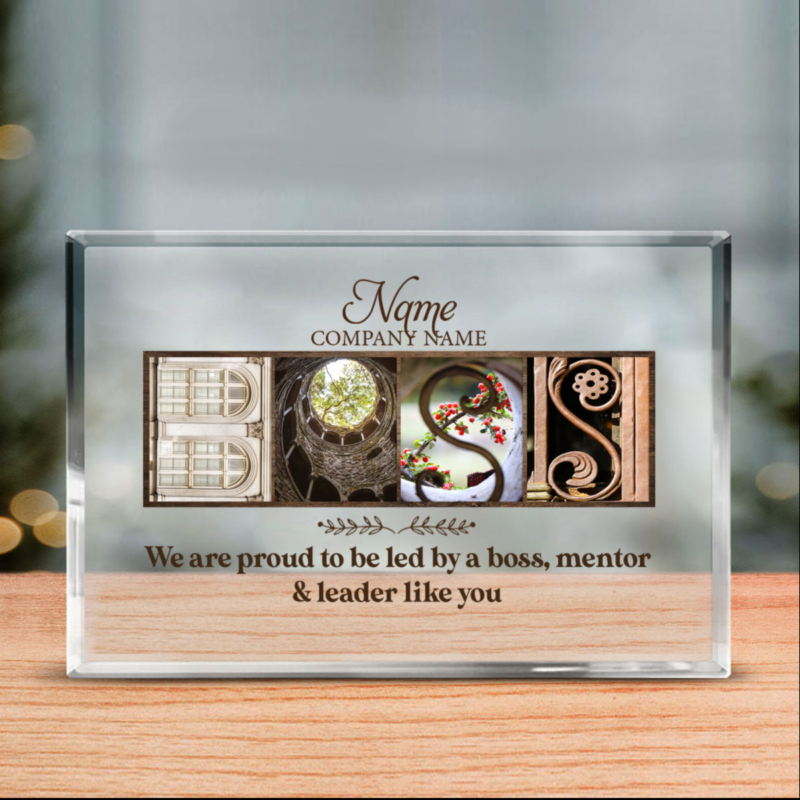 Personalized Boss Appreciation Acrylic Block, Thank You Gift For Boss, Boss's Day Gifts For Female Male, Retirement Gift For Boss