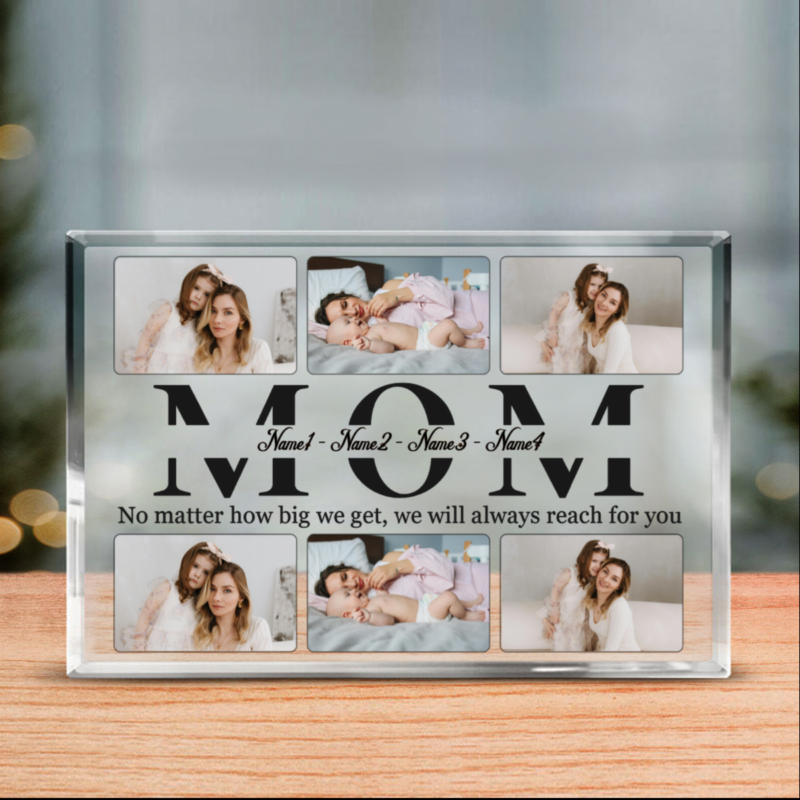 Personalized Mom Acrylic Plaque With Multi-photo, Gift From Daughter Son For Mother, Birthday Presents For Mom, Customised Gifts For Mothers Day