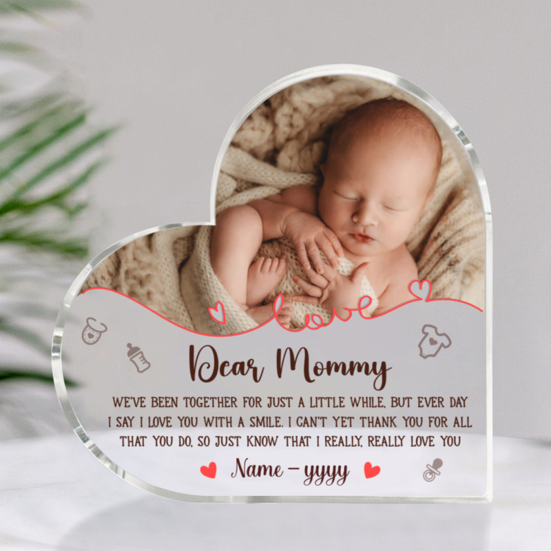Personalized Photo Baby Acrylic Plaque For New Mom, First Time Mom Gift From Baby, New Mother Gift, First Mother's Day Gifts for New Mums 2026