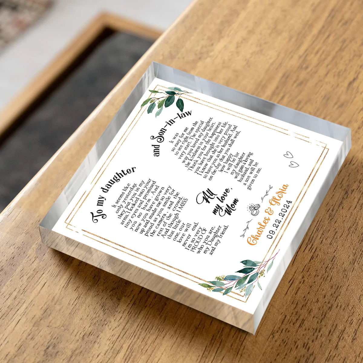 Photo Frame Wedding Gift For Father In Law Step Dad Wedding Gift