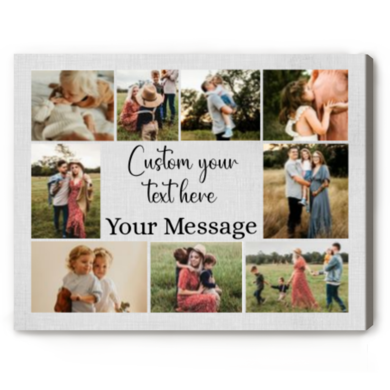 Create Your Own Personalized 9 Photo Collage Canvas - Personalized Photo Collage Canvas Print – Make a Photo Collage with Your Pictures