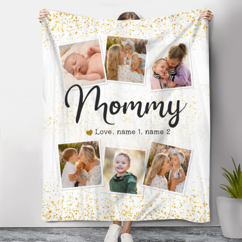 personalized blankets for mothers, mommy blanket with photo, christmas gifts for mom from daughter, mom customized gifts