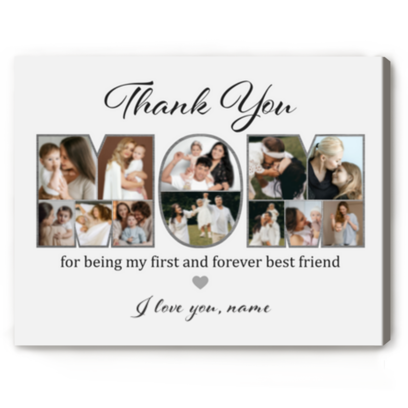 Mother's Day Picture Gifts For Mom, Thank You Mom Gift, Mom Picture Collage Canvas, Personalized Christmas Gift For Mom, Gift For Mom’s Birthday