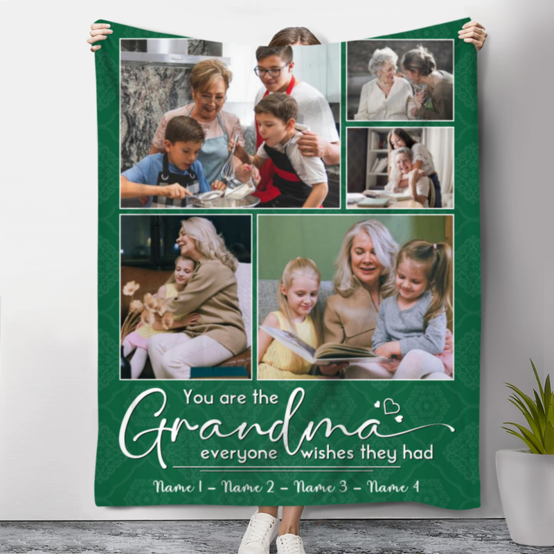 Grandma Blanket Personalized, Grandma Gift for Birthday Christmas, Gifts For Grandma From Grandkids