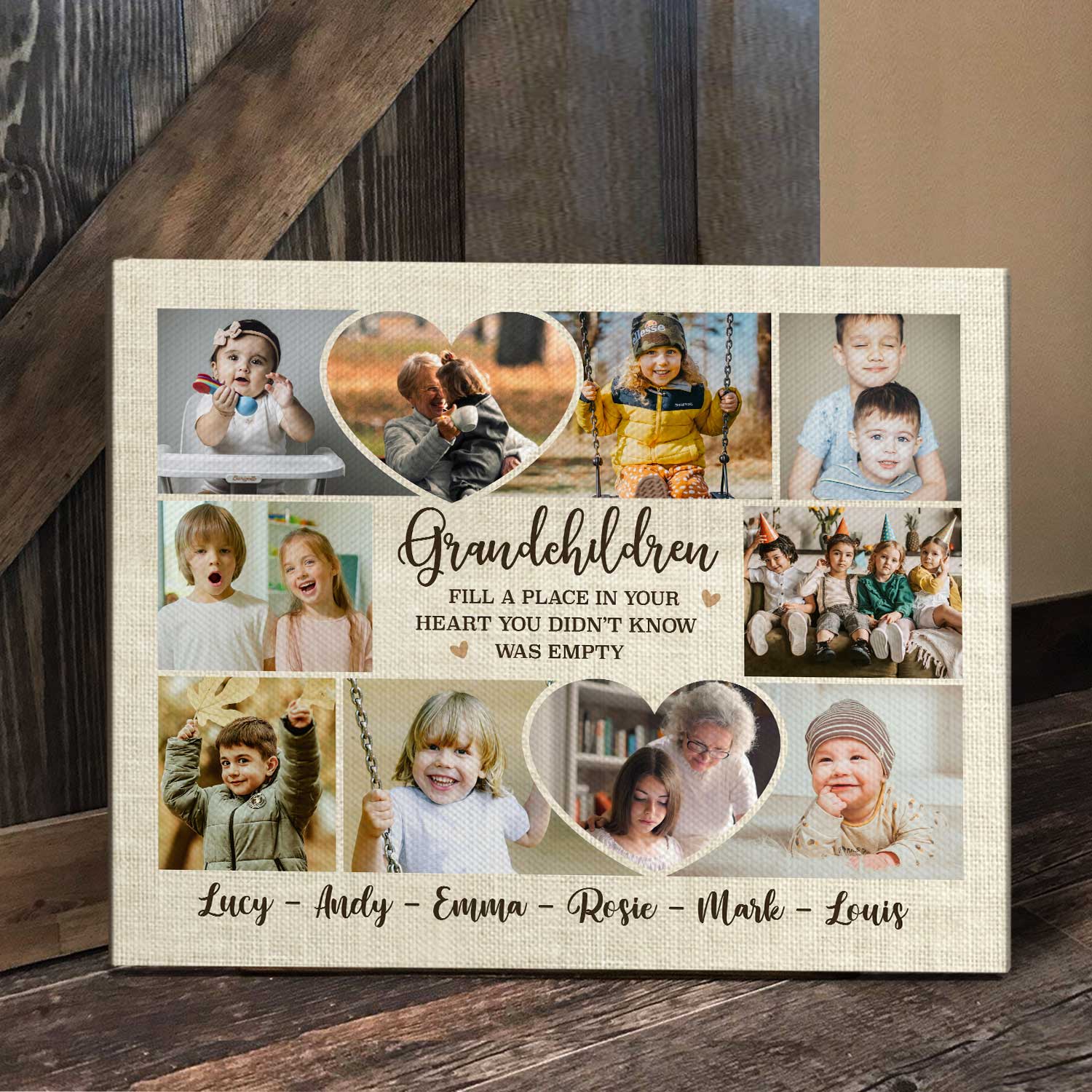 Personalzed Canvas Chrstmas Bags For The Grandkds