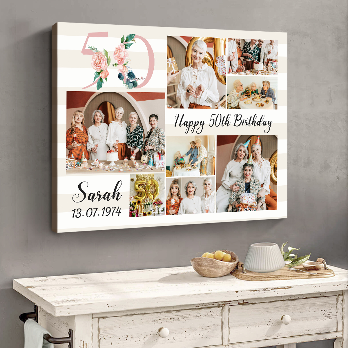 Frame Mothers 50th Birthday Ideas Personalized Wooden Photo Frame