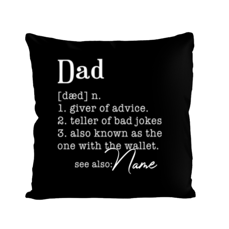 Dad Definition Pillow, Personalized Pillow For Dad, Dad Birthday Gifts, Custom Dad Pillow, Christmas Gift For Dad
