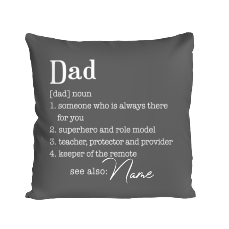 Dad Definition Personalized Pillow, Xmas Gift for Dad, Fathers Day Birthday Gift for Dad, Grandpa