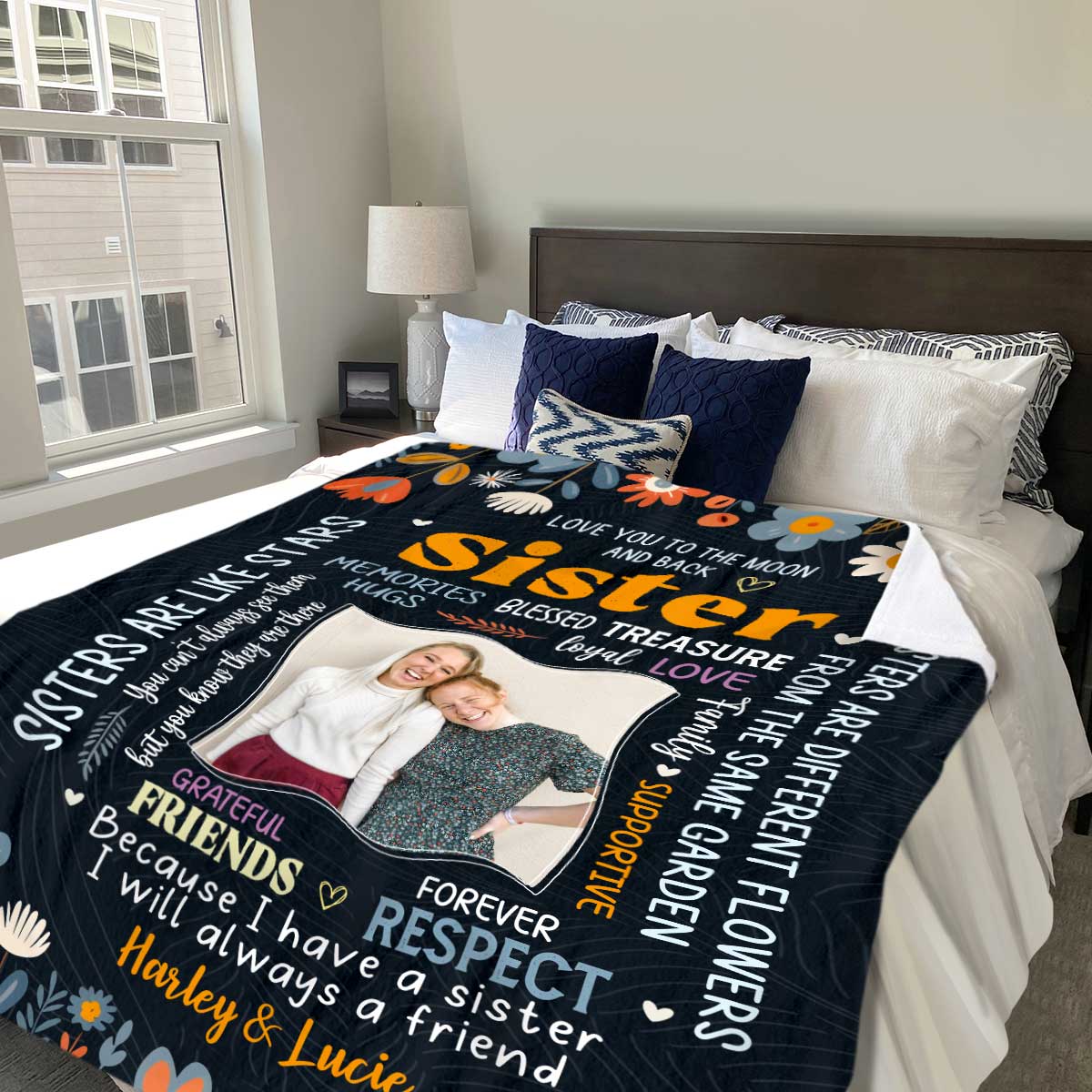 Gift For Sister,Sister Pillow Covers,Birthday Gift For
