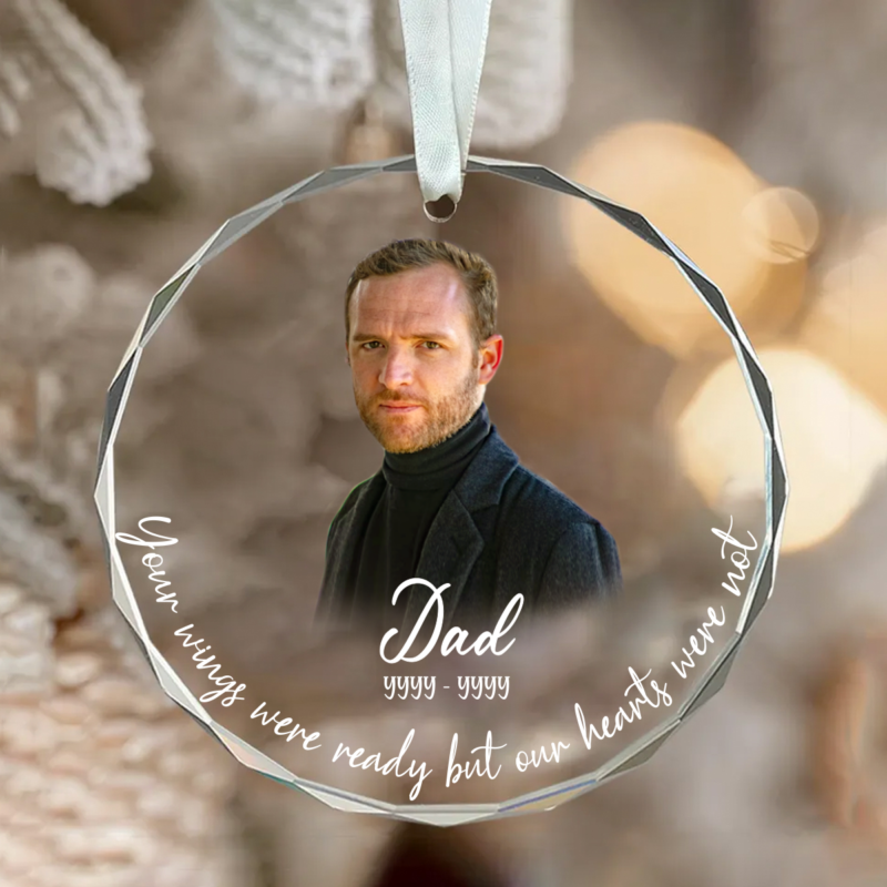 personalized memorial ornaments for dad dad remembrance christmas glass ornament loss of dad gift father remembrance gifts