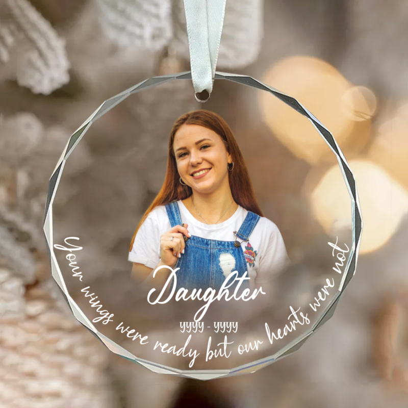personalized daughter memorial glass ornament daughter remembrance ornament loss of daughter gifts in memory of daughter gifts