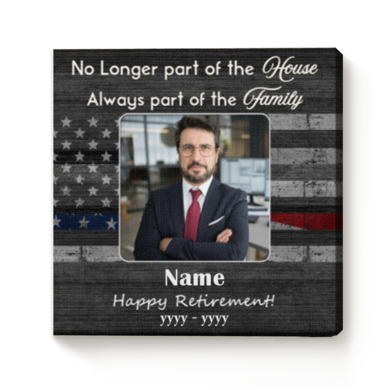 Custom Photo Retirement Canvas, Retirement Gift for Coworker, Retirement Gifts for Women, Retirement Gift for Men, Personalized Farewell Gift