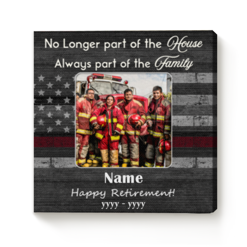 Firefighter Retirement Gift For Him, Fireman Retirement Gift, Firefighter Retirement Canvas, Personalized Fireman Retirement Gift, Retirement Gift