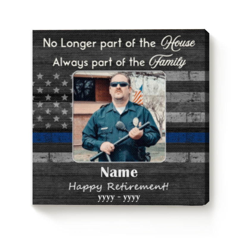 Police Retirement Customized Canvas, Gifts For Retired Cops, Police Officer Retirement Gifts, Retirement Gifts For Policemen, Retired Police Gift