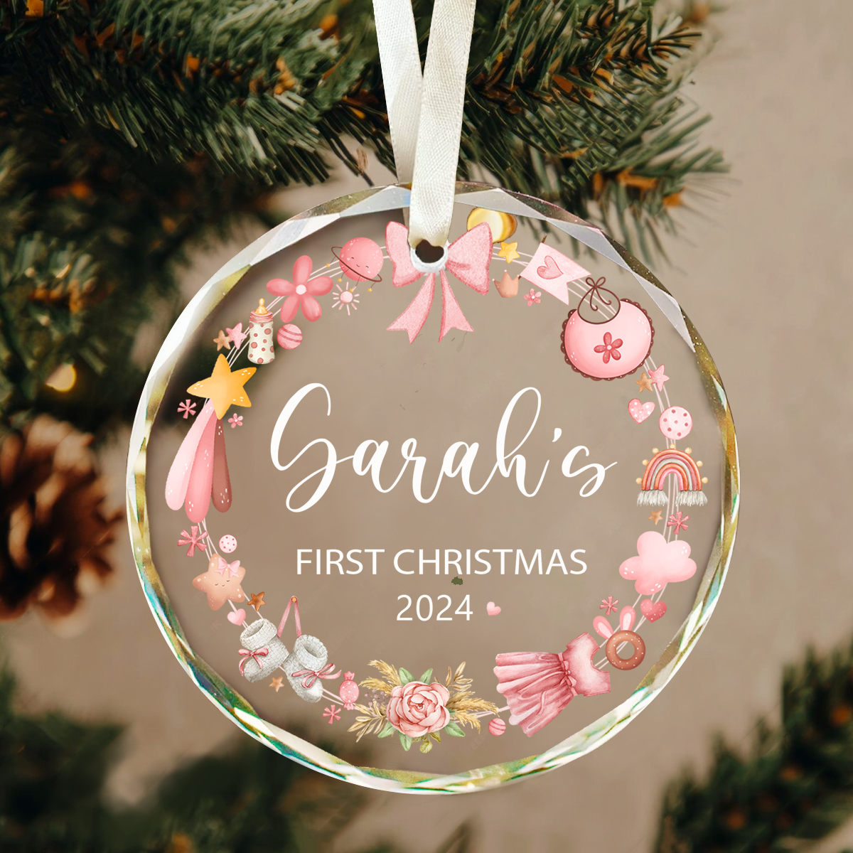 Baby Ornament Custom First Christmas Ornament Baby's First