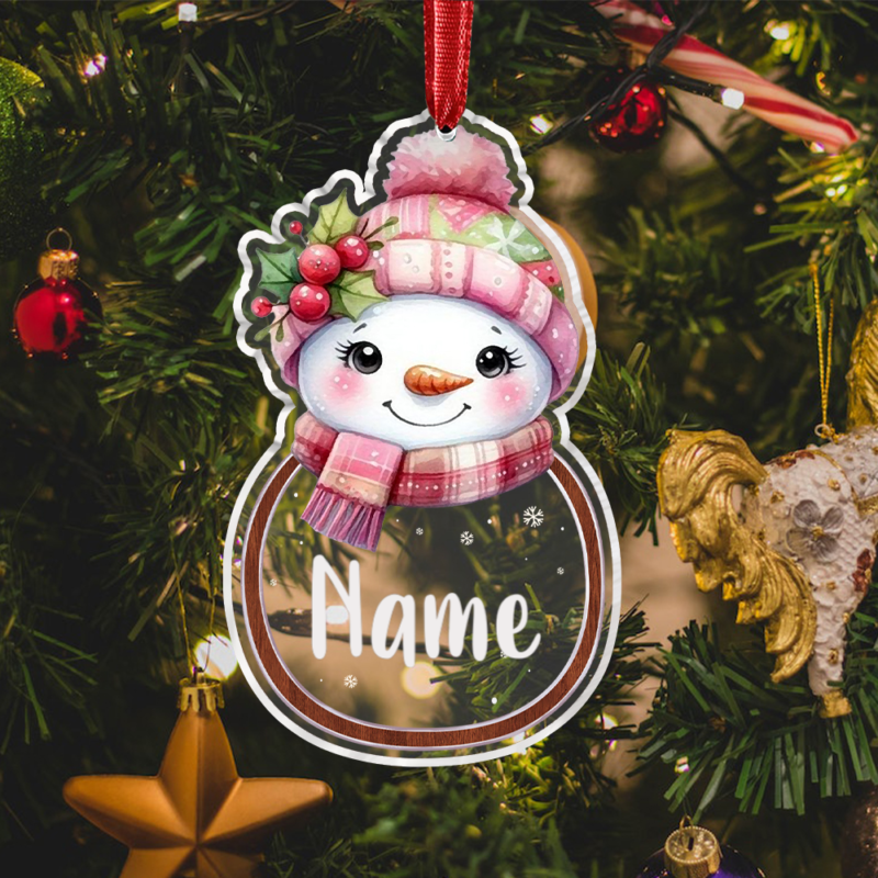 custom snowman christmas ornament kid name christmas ornament newborn first christmas gifts christmas baby keepsake gift