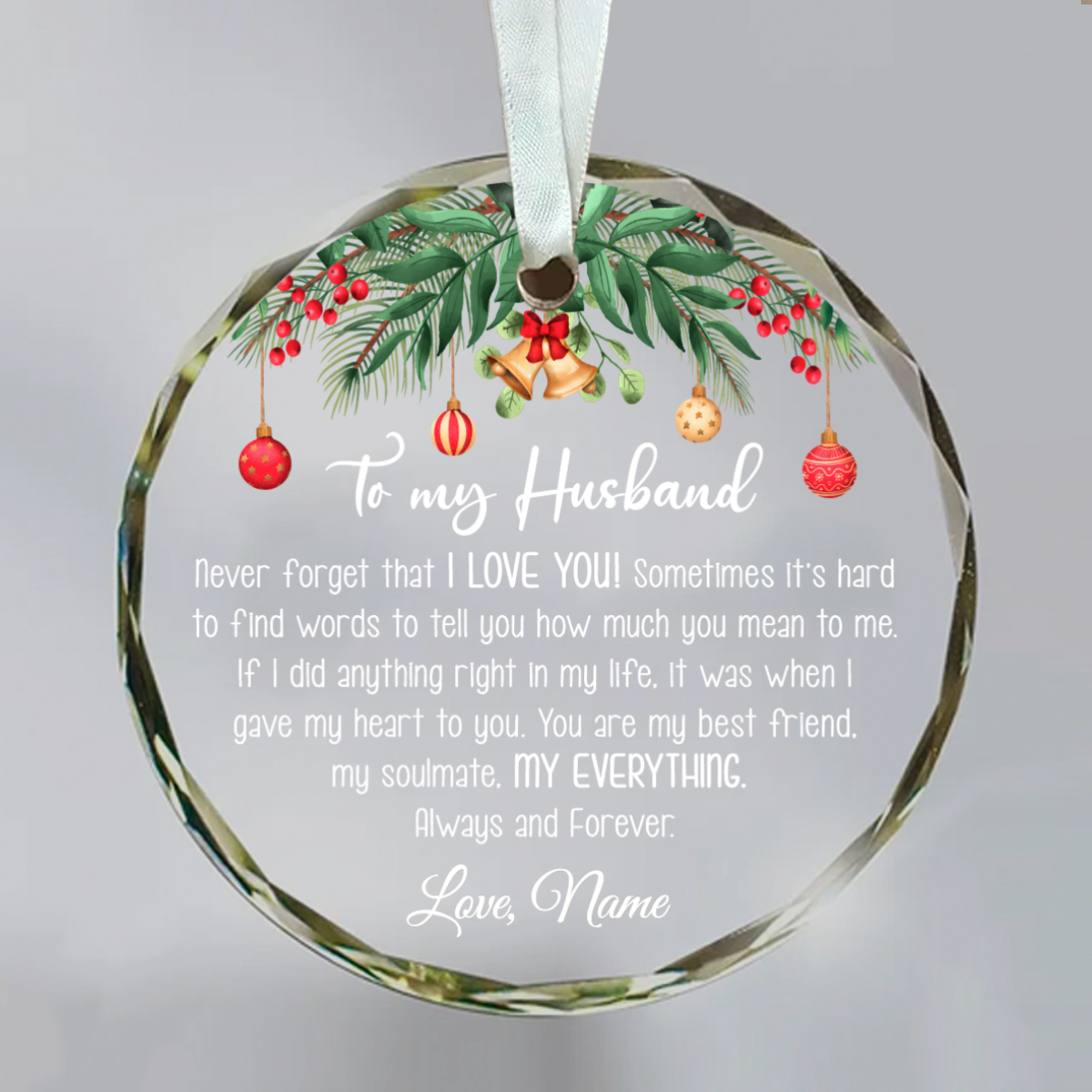 Custom To My Husband Ornament, Christmas Gift For Husband From