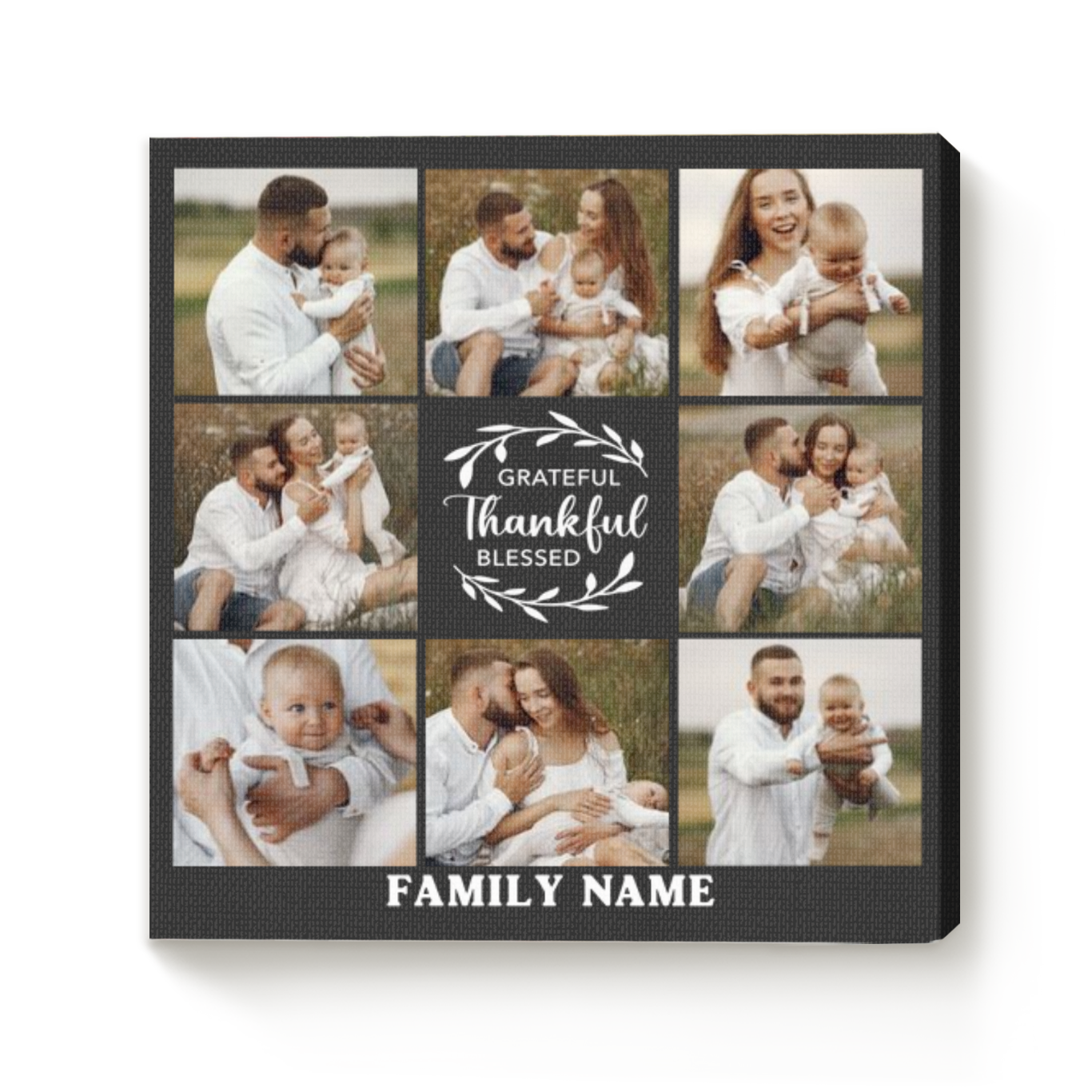 Bless Family Photo Collage Print, Personalized Wall Art To Cherish ...