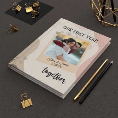 Custom Our First Year Together Journal, Custom Photo Memory Notebook, 1st Anniversary Gift For Husband Wife, First Anniversary Paper Gift
