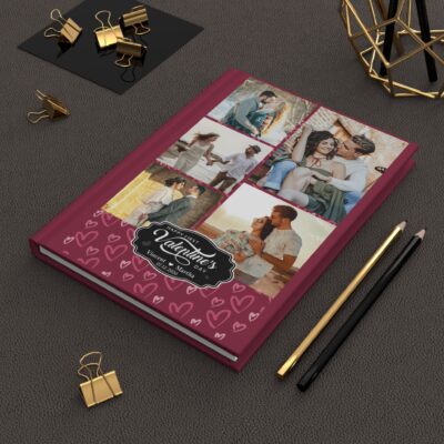 Multi Photo Personalized Valentines Notebook, First Valentine’s Gift For Boyfriend, Custom Love Story Journal, Couple Memory Keepsake Gifts